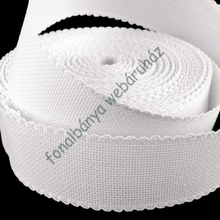   Hímezhető Aida szalag 5 cm-es - fehér  # KK-DG627