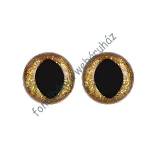  Biztonsági szem arany-csillogó kéttónusú macskaszem 12 mm # KK-Bsz-5637-12-GO1