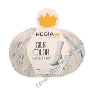   Schachenmayr Regia Premium Silk color 4 PLY Kötőfonal - krém-lila-kék-melír  # 18