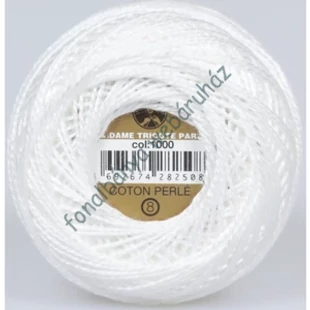    Madame Tricote perlé 8 gyöngyhímző fonal - off white # MTP-1000