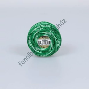   Madame Tricote perlé 8 gyöngyhímző fonal - zöld melír # MTP-163