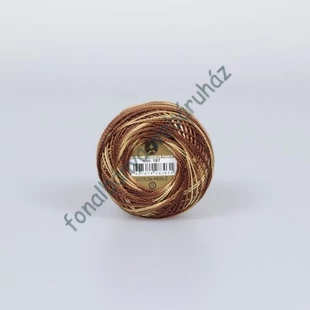   Madame Tricote perlé 8 gyöngyhímző fonal - barna melír # MTP-187