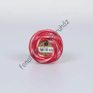   Madame Tricote perlé 8 gyöngyhímző fonal - piros melír # MTP-238