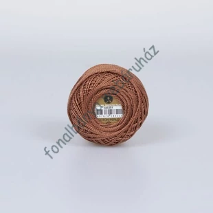   Madame Tricote perlé 8 gyöngyhímző fonal - mély borostyán # MTP-251