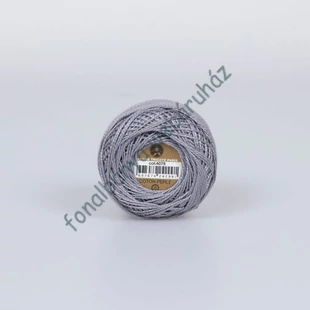   Madame Tricote perlé 8 gyöngyhímző fonal - közép szürke # MTP-4078