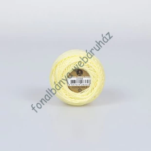   Madame Tricote perlé 8 gyöngyhímző fonal - világos citromsárga  # MTP-608