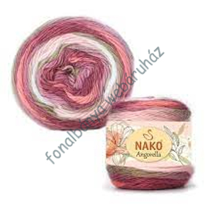   Nako Angorella kötőfonal -fehér-rózsa-mályva-barna # NA87511