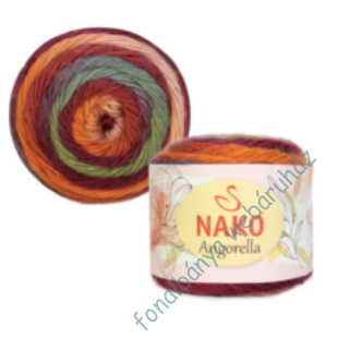   Nako Angorella kötőfonal -krém-rózsa-zöld # NA87529