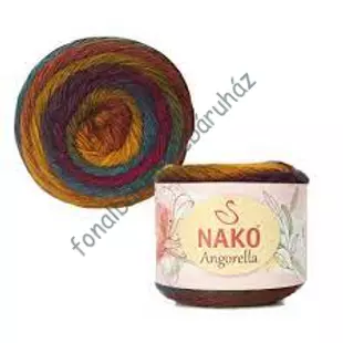   Nako Angorella kötőfonal -krém-rózsa-zöld # NA87530