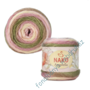 Nako Angorella kötőfonal -krém-rózsa-zöld # NA87536