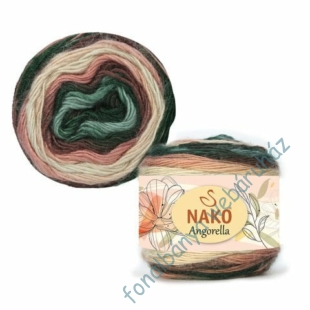   Nako Angorella kötőfonal -mogyoró-barna-mályva-zöld # NA87542