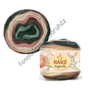   Nako Angorella kötőfonal -mogyoró-barna-mályva-zöld # NA87542