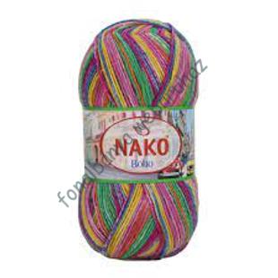   Nako Boho zoknifonal - sárga-kék-zöld-mályva # NBC32844