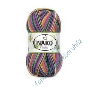Kép 2/5 -   Nako Boho zoknifonal - kék-szürke-piros # NB82454