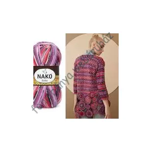 Kép 3/5 -   Nako Boho zoknifonal - kék-szürke-piros # NB82454