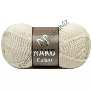   Nako Calico Ince kötő- és horgolófonal - nyers fehér  # 3782