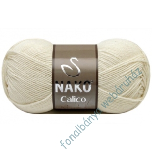   Nako Calico Ince kötő- és horgolófonal - nyers fehér  # 3782
