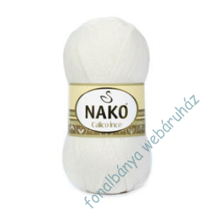   Nako Calico Ince kötő- és horgolófonal - fehér  # 208
