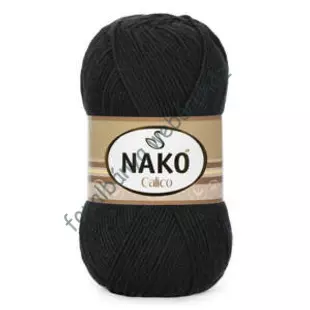   Nako Calico kötőfonal - fekete  # N-CA-217