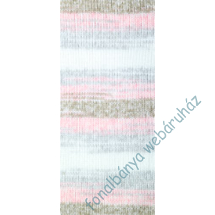   Nako Elit Baby Mini Batik kötőfonal - fehér-rózsaszín-szürke-bézs  # 32463