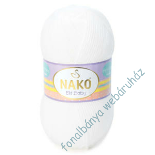   Nako Elit Baby kötőfonal - fehér  # 208