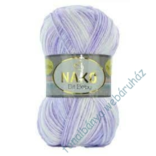   Nako Elit Baby Mini Batik kötőfonal - lila-fehér  # 32460