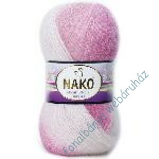   Nako Mohair Delicate Colorflow kötőfonal - krém és orgona # 28081