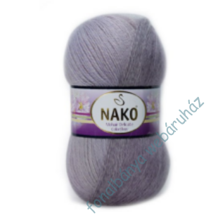   Nako Mohair Delicate Colorflow kötőfonal - pasztel lila és gyöngy szürke  # 28082