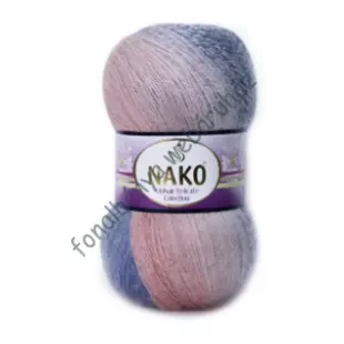   Nako Mohair Delicate Colorflow kötőfonal - krém, púder és orgona, barack # 28098