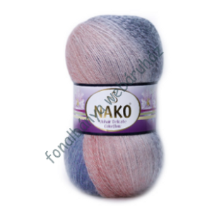   Nako Mohair Delicate Colorflow kötőfonal - krém, púder és orgona, barack # 28098