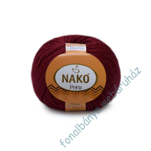   Nako Peru kötőfonal - sötét piros  # 1175