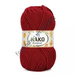   Nako Bonjour kötőfonal -piros # N-B-1175