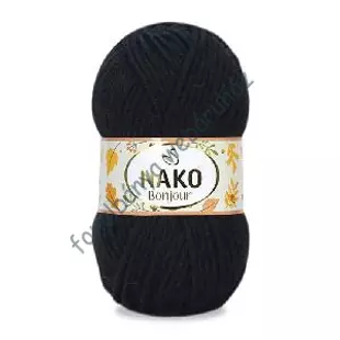   Nako Bonjour kötőfonal - fekete # N-B-217