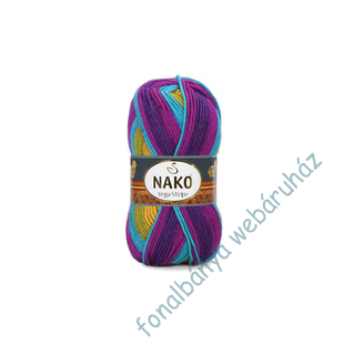   Nako Vega Stripe - mustár-oliva-türkiz-tégla-lila # N82410