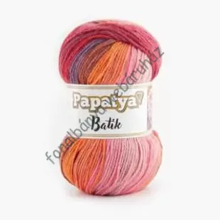   Papatya Batik kötőfonal - lila-korall-rózsa  # 26
