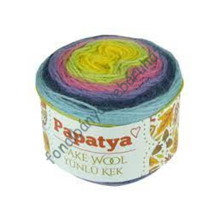 Kép 2/2 -   Papatya Kek Wool Cake kötőfonal citrom-lila-pink-kékek # 258
