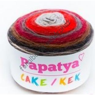 Kép 2/2 -   Papatya Kek Cake kötőfonal - szürke-piros-barna # 250
