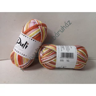   Puli kötőfonal Multicolor - narancs-s-drapp  # P-mc-09