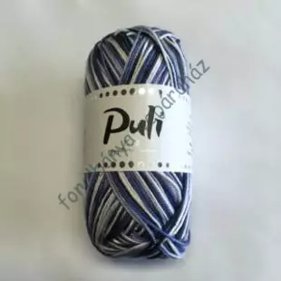   Patent's Puli kötőfonal Multicolor - fehér-kék-sötétkék  # Pmc-01
