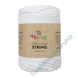   Retwisst String makramé és zsinórfonal - fehér  # Rw-String-01