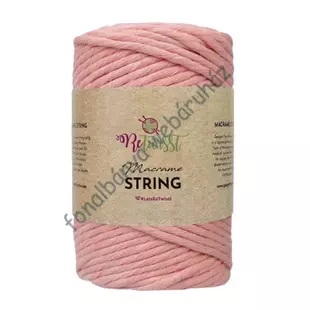   Retwisst String makramé és zsinórfonal - barackos rózsa  # Rw-String-27