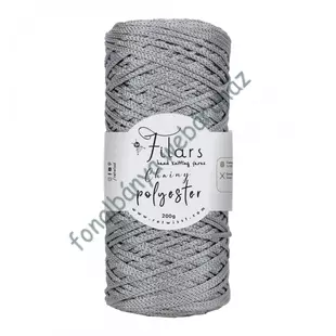   Retwisst Filars Polyester láncos makramé és zsinórfonal 2-3 mm - ezüst # 31003