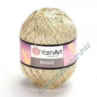   YarnArt Bright horgolócérna 90 gr - világos arany csillogó  # YA-Bright-054
