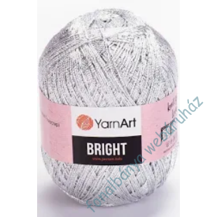   YarnArt Bright horgolócérna 90 gr - ezüst csillogó  # YA-Bright-129