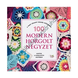   100 Modern horgolt négyzet - színes # 978-615-5636-32-5