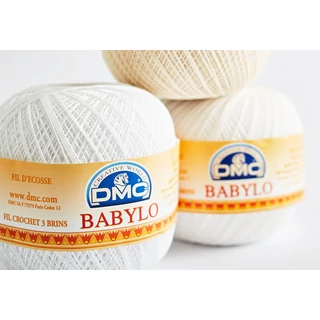 DMC, Eldorado és egyéb horgolófonalak,  fehér és ecru